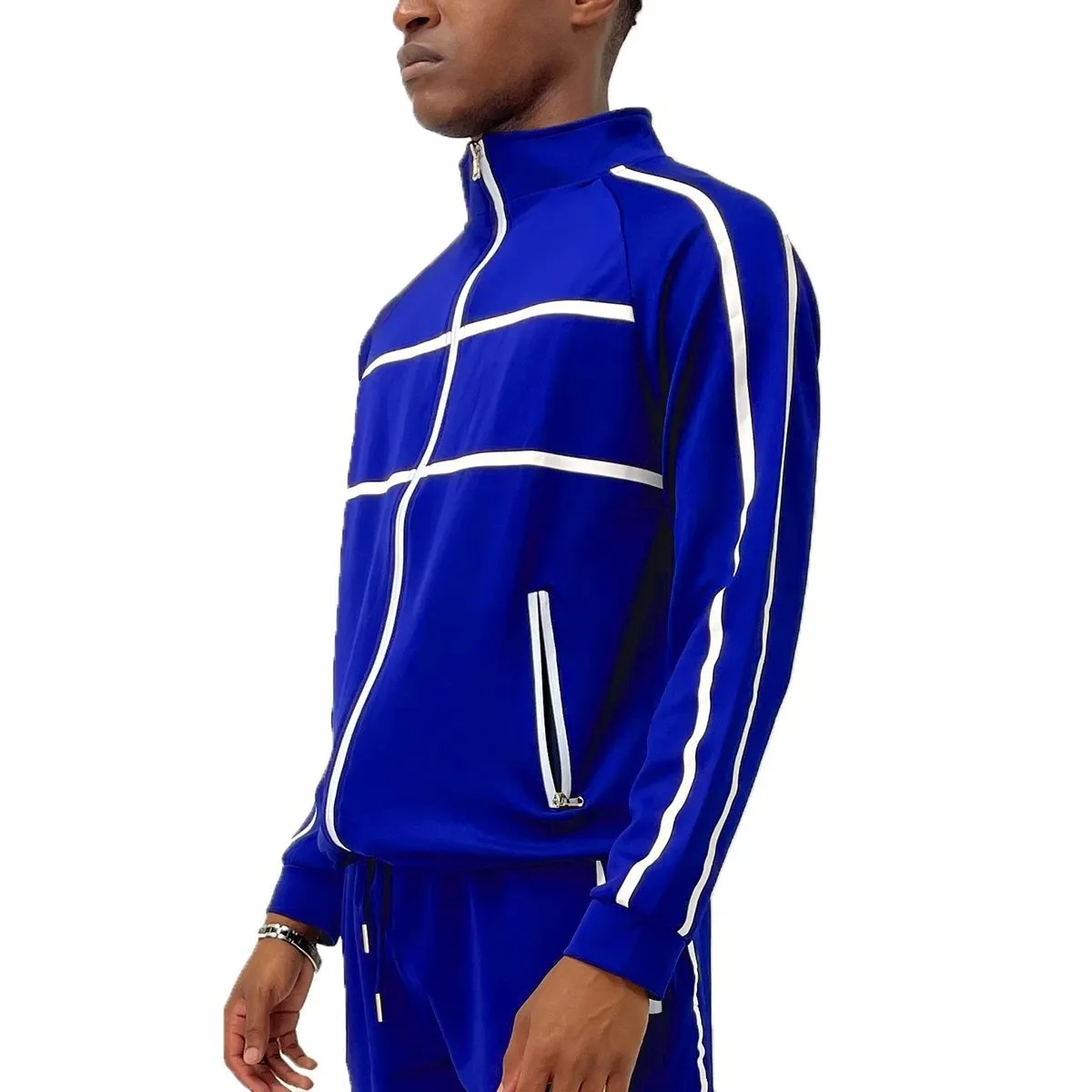 Royal Blue Tape Track Jacket