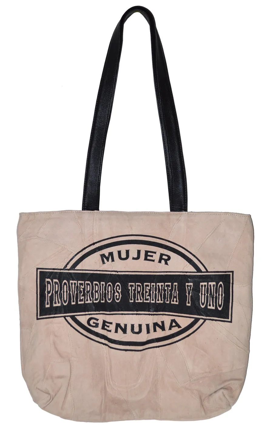 Spanish: Recycled Leather Tote - Cuando La Vida. 7-59830-23787-1