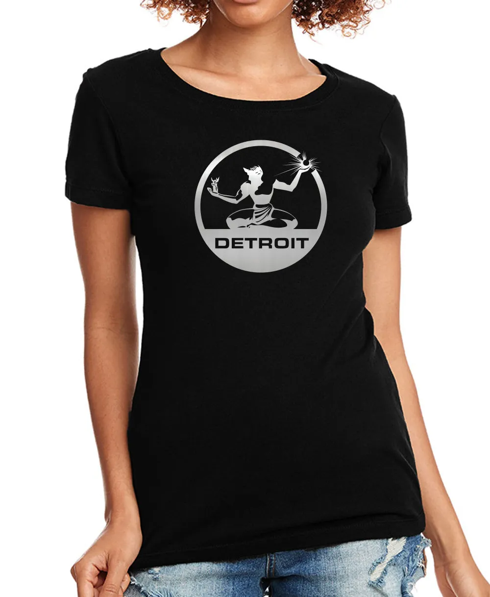 Spirit of Detroit Ladies Black Tee