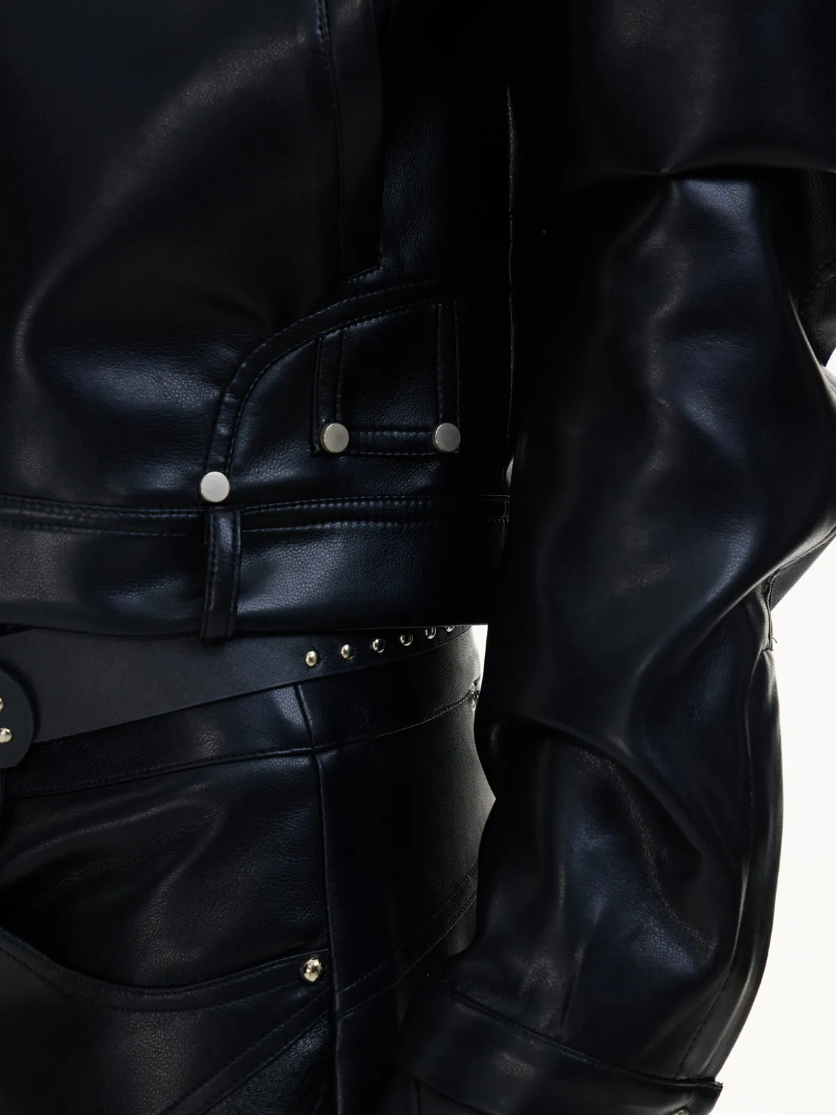 Stand Collar Niche Short Leather Jacket【s0000004179】