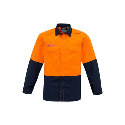 Syzmik Workwear | Mens Hi Vis Spliced Shirt | ZW138