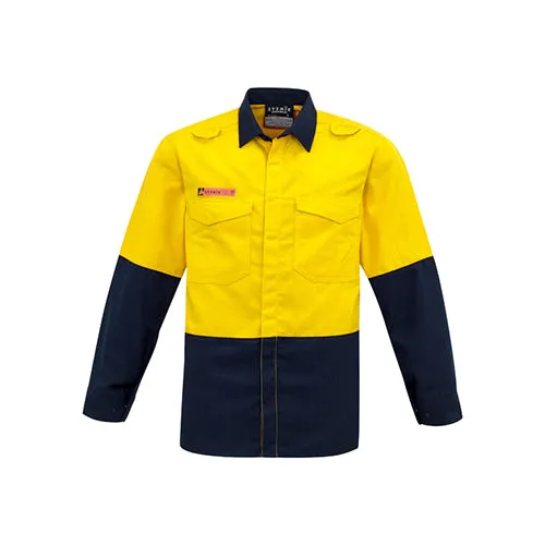 Syzmik Workwear | Mens Hi Vis Spliced Shirt | ZW138