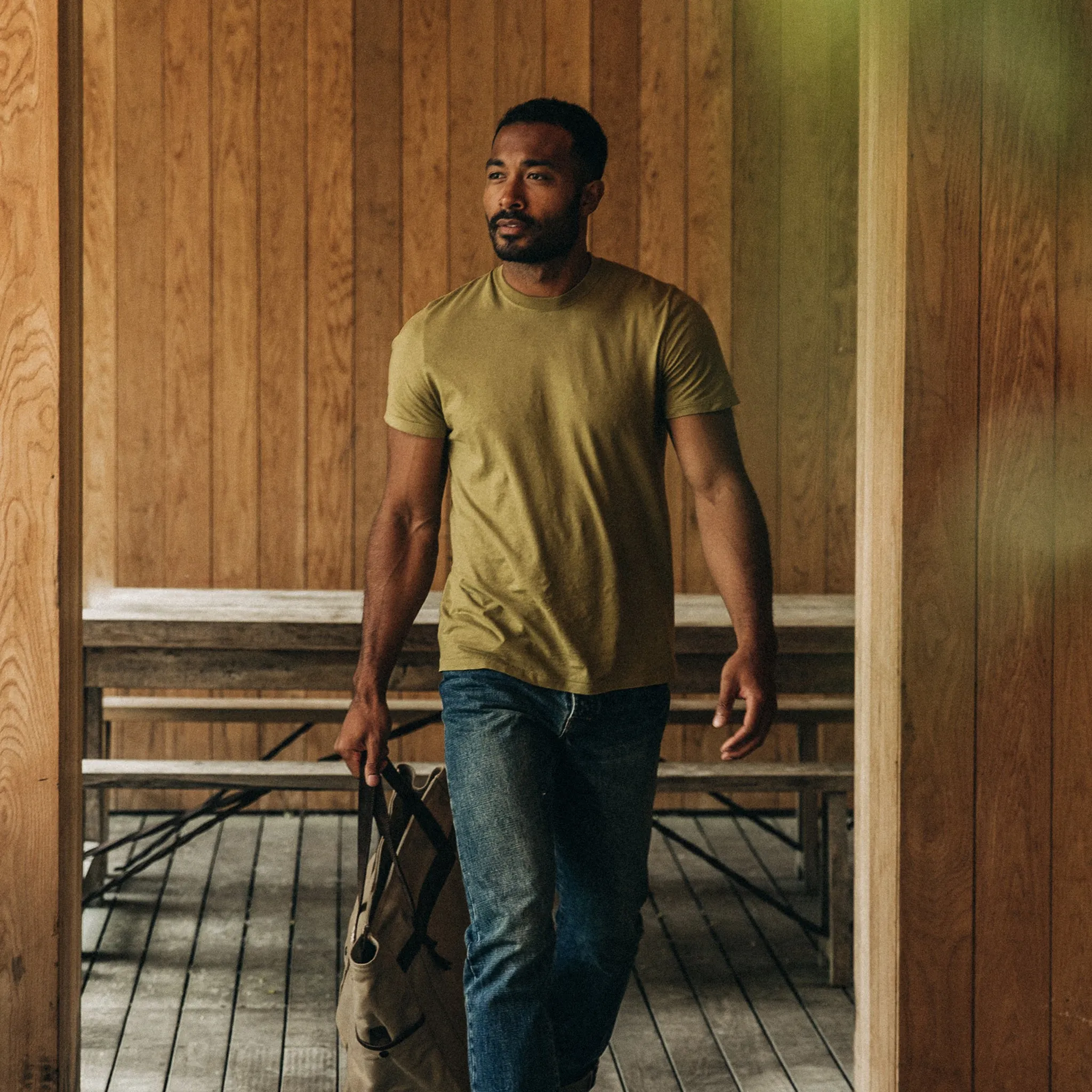 The Cotton Hemp Tee in Juniper