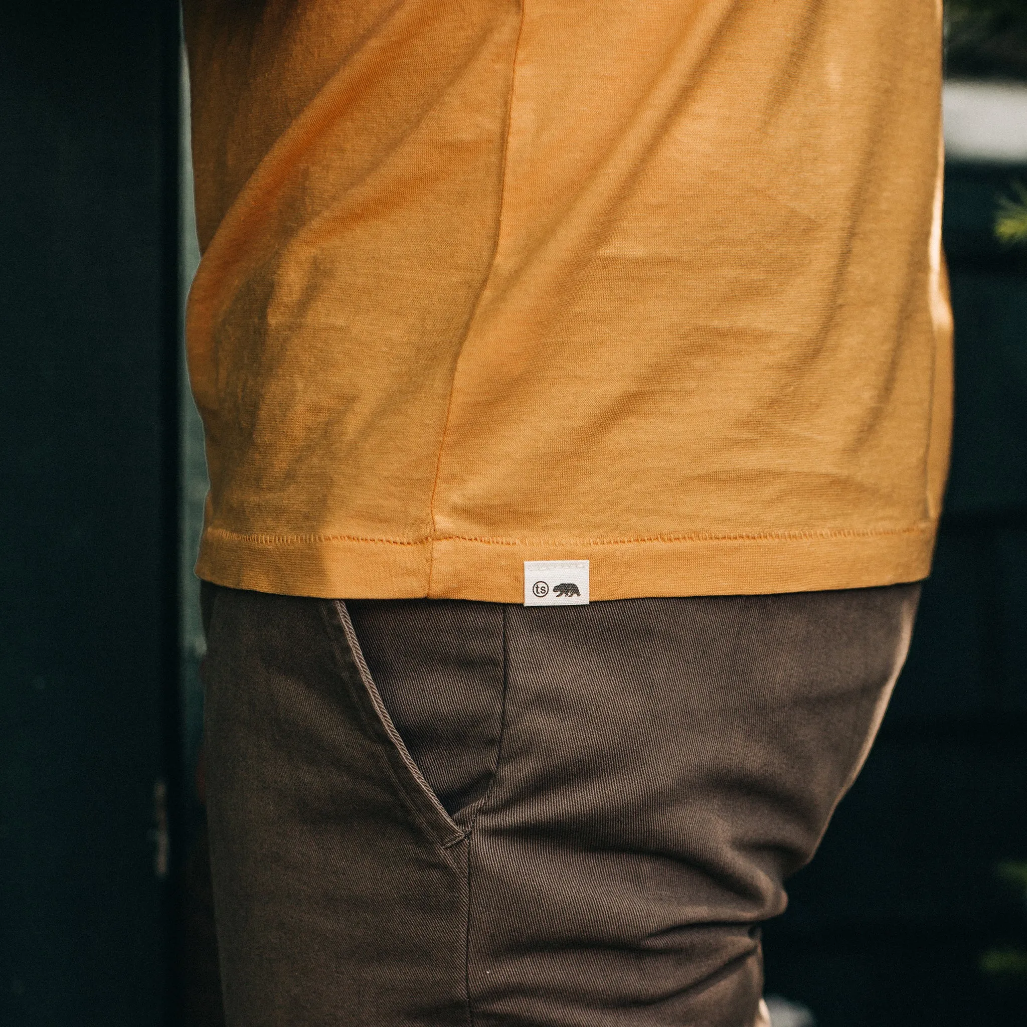 The Cotton Hemp Tee in Mustard