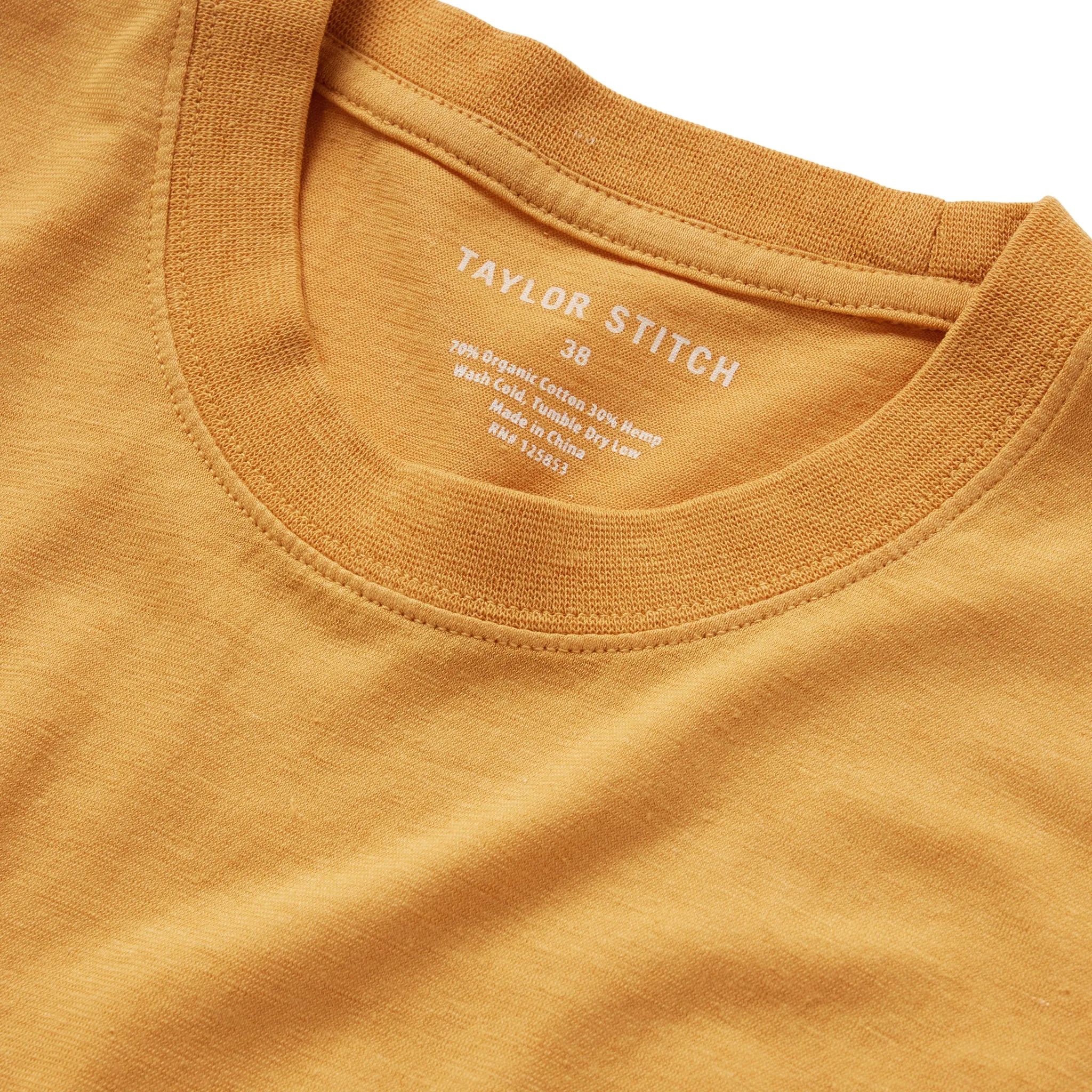 The Cotton Hemp Tee in Mustard