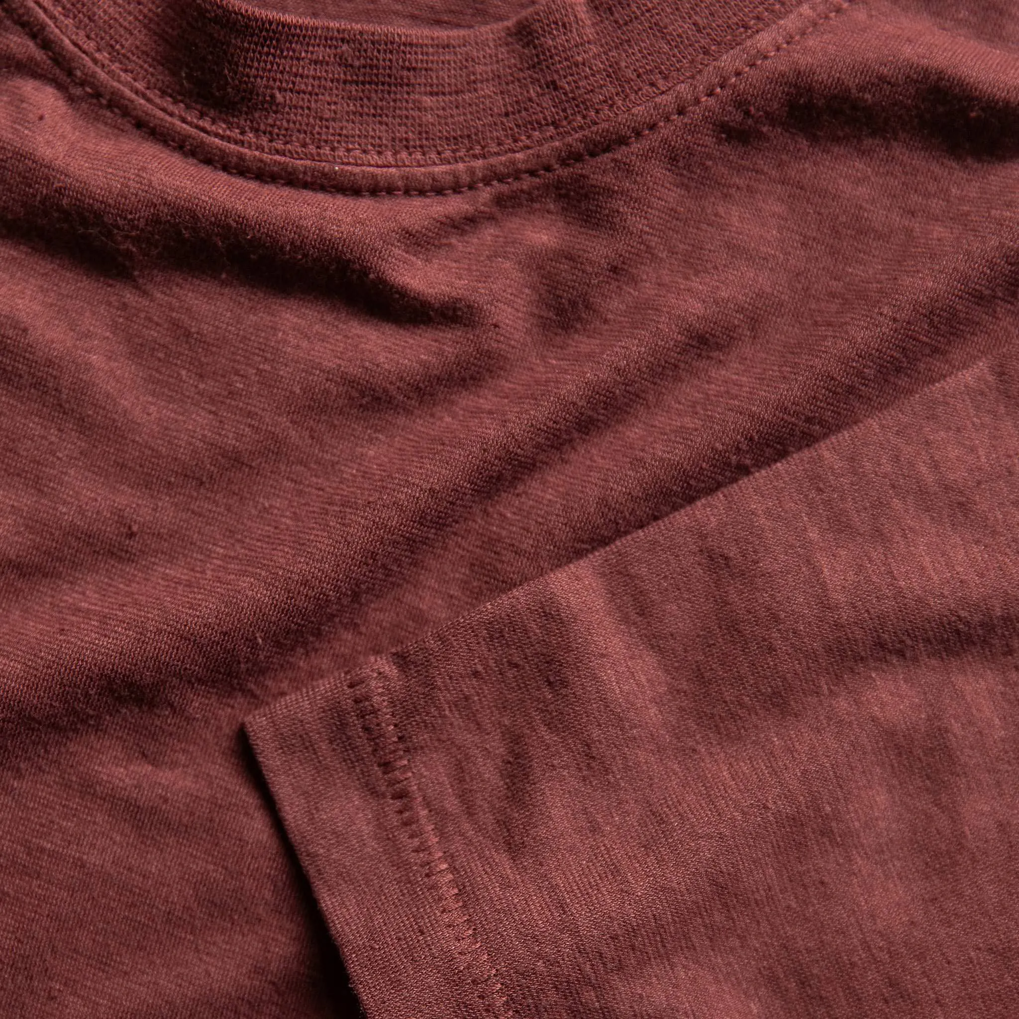 The Cotton Hemp Tee in Rust