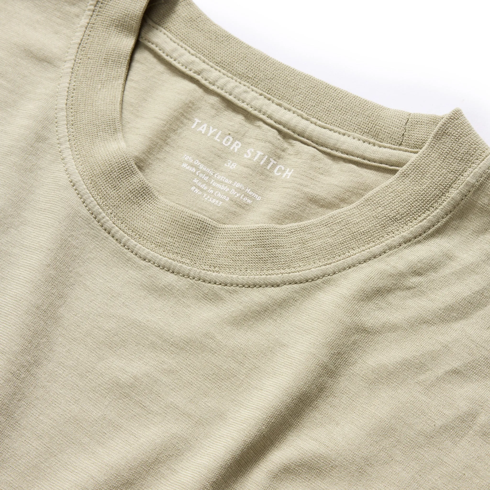 The Cotton Hemp Tee in Sage