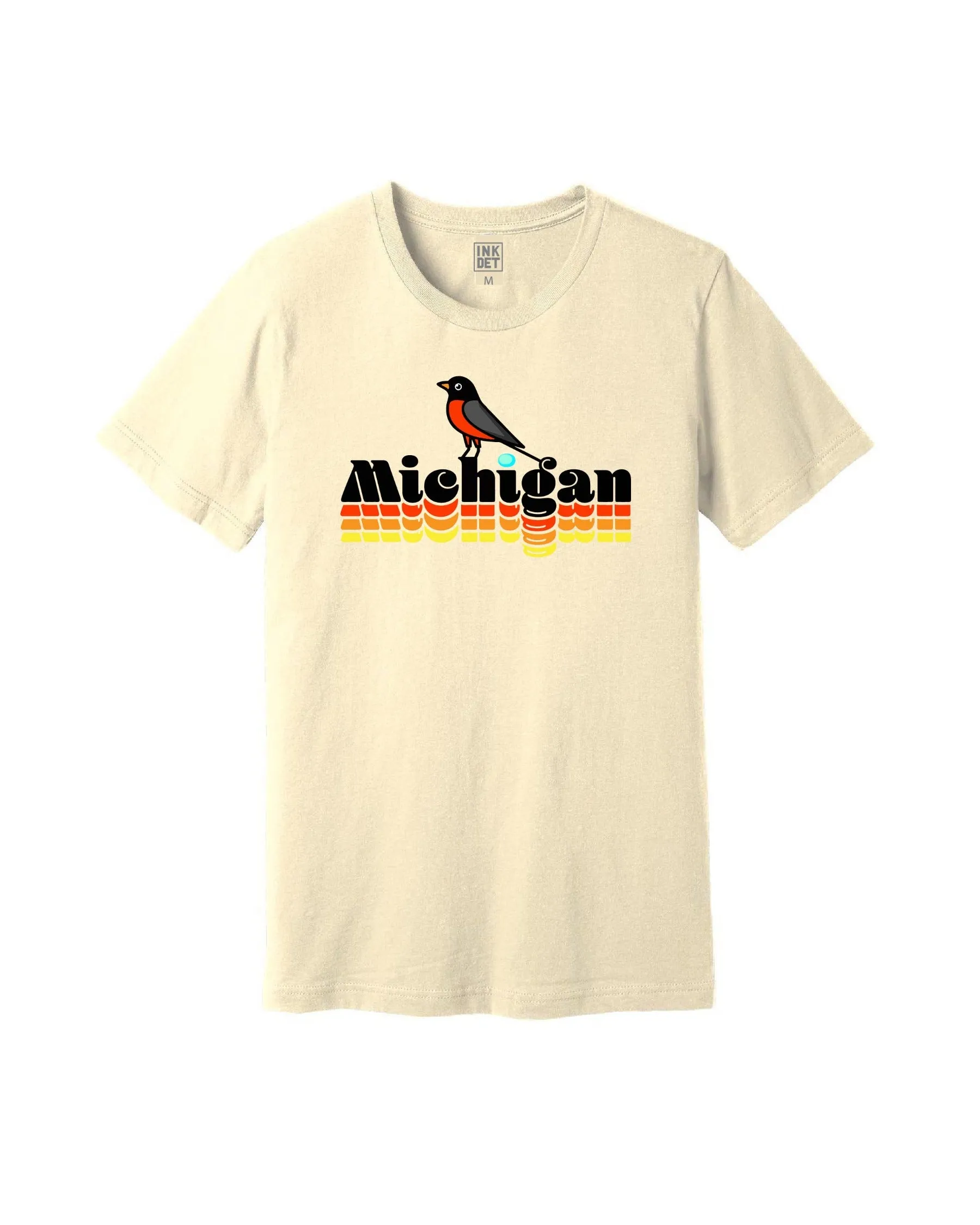 The Great Lakes State - Michigan Robin - T-Shirt - Natural