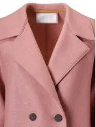 Womens Dropped Shoulder D.B Coat Pressed Wool - Old Rose