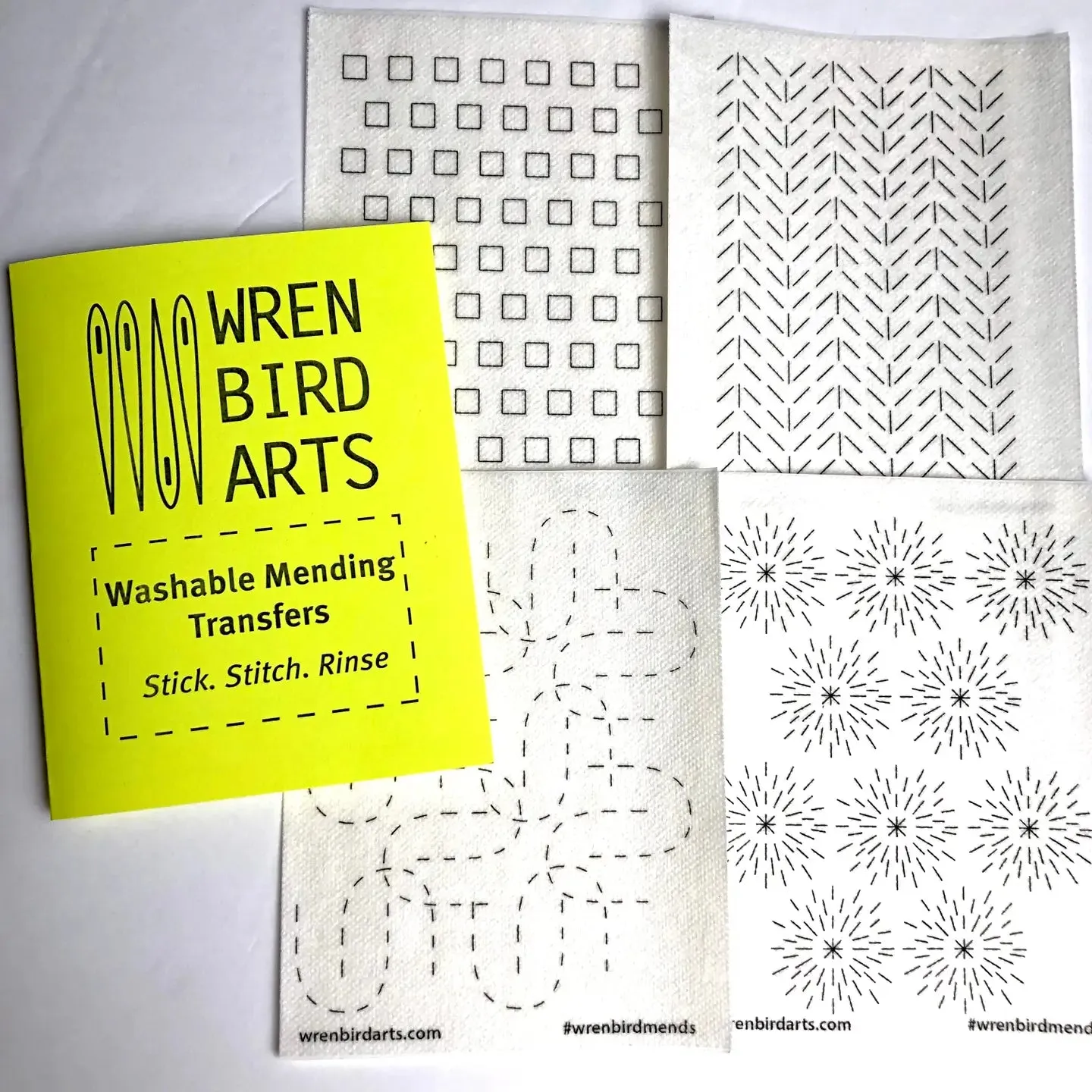 Wren Bird Arts Washable Mending Transfers