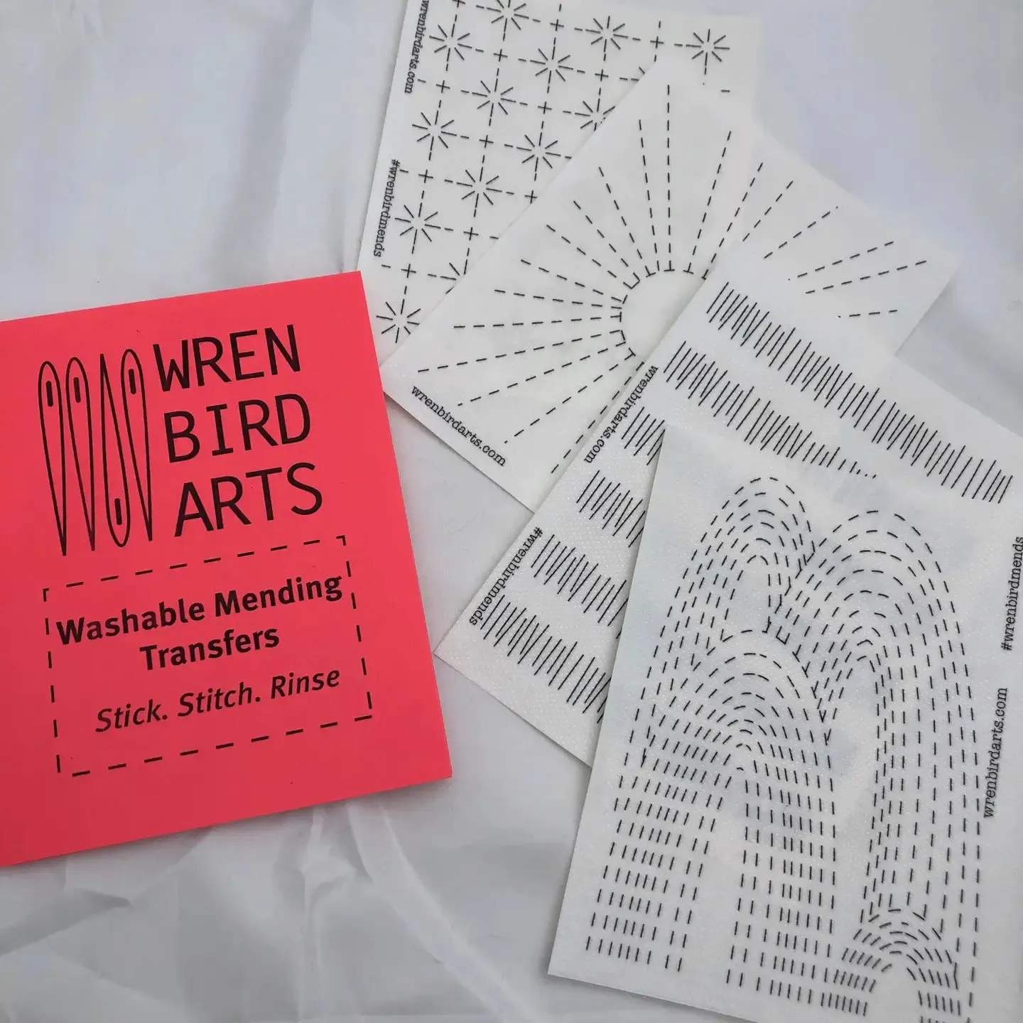 Wren Bird Arts Washable Mending Transfers