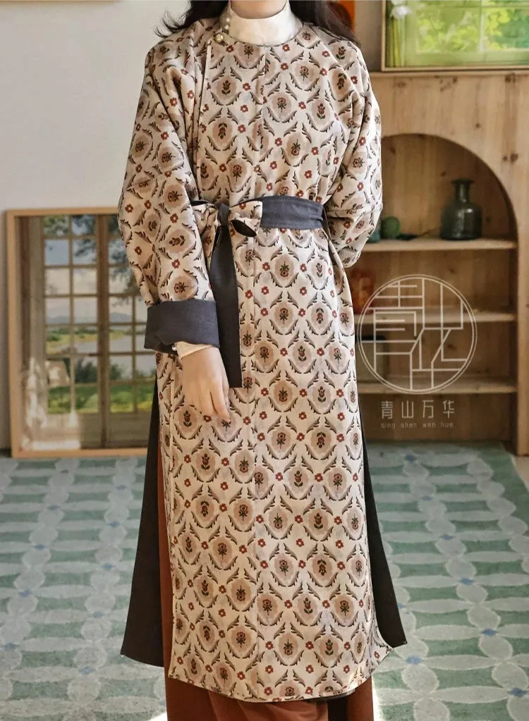 Yinian Qiu 一念秋 Daydream of Autumn Modern Tang Double Sided Yuanlingpao Coat